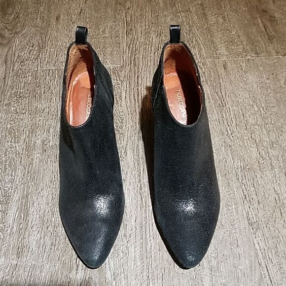 Rebecca Minkoff La Roux Glazed Black Booties 8 M - Picture 2 of 8